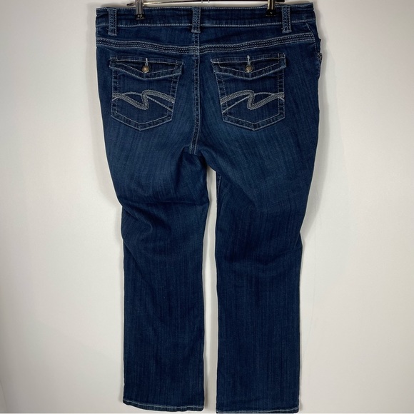 Lee Thick Stitch Dark Wash Straight Leg Denim Jeans Women’s Size 38x30 - Picture 4 of 9